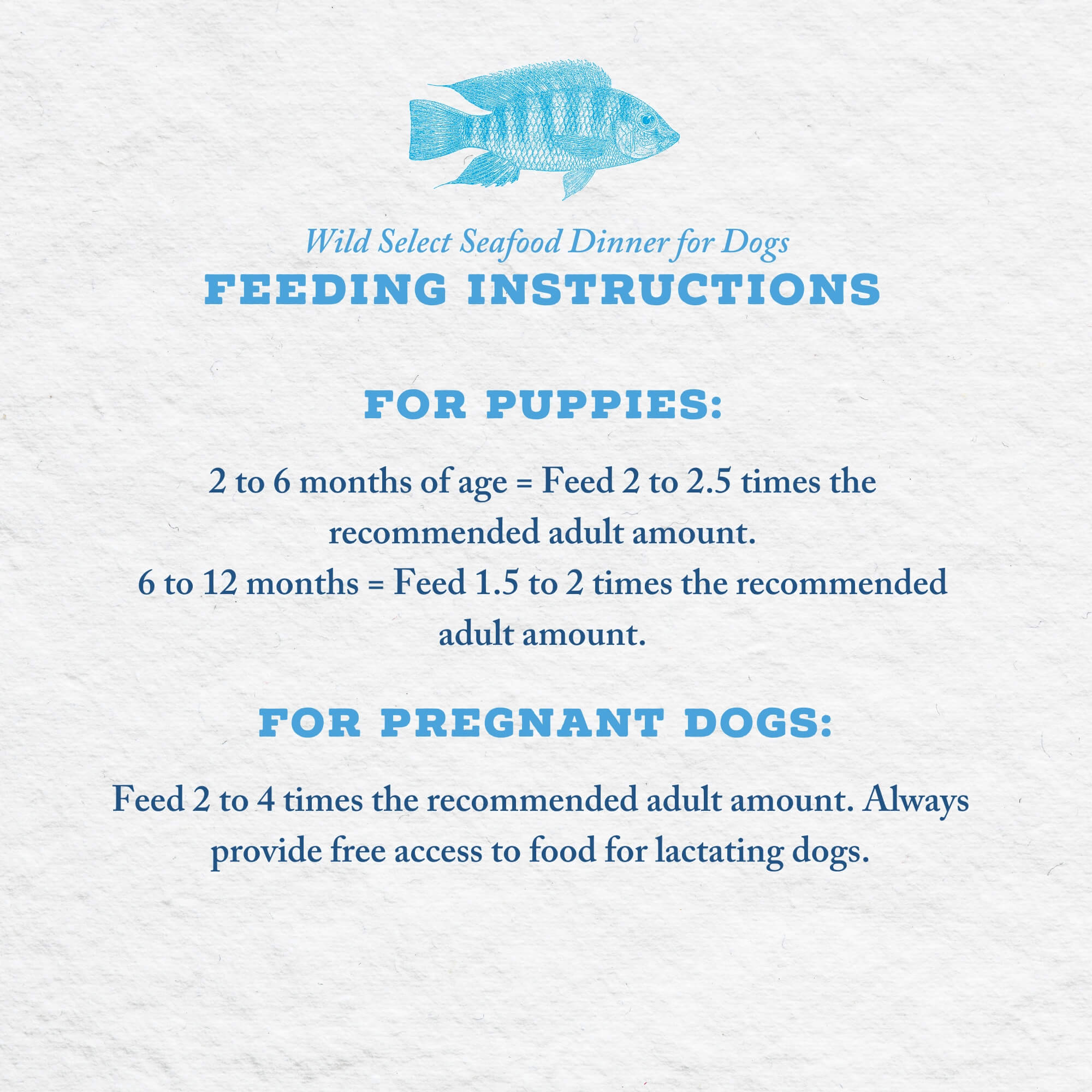 Wild Select Seafood Dinner for Dogs Feeding Instructions