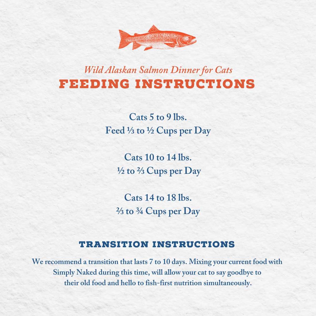 Wild Alaskan Salmon Dinner for Cats Feeding Instructions