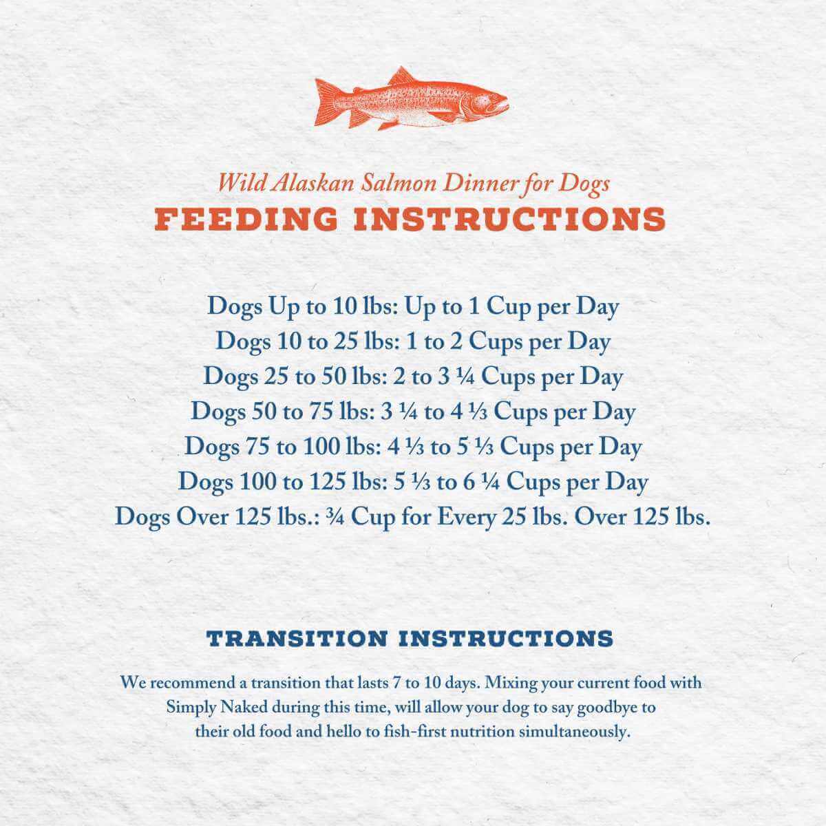 Wild Alaskan Salmon Dinner for Dogs Feeding Instructions